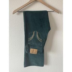 Hollister Women's Size 7 California Green Hi Rise Flare Corduroy Pants